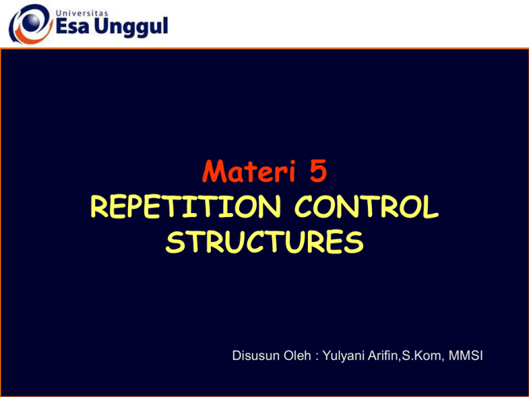 repetition-control-structure