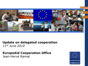 Aidco presentation : Update on delegated cooperation
