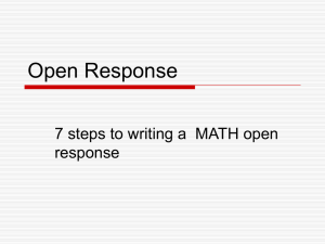 Open Response