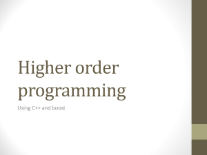 Higher order programming