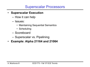 3, Superscalar Execution