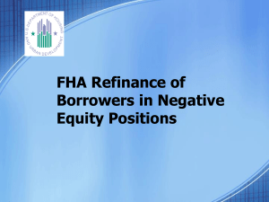 FHA Refinance of Borrowers in Negative Equity Positions
