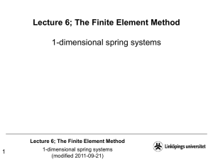 FEM for 1D linear spring systems
