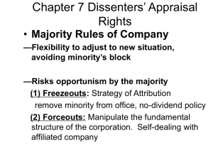 Chapter 7 Dissenters` Appraisal Rights