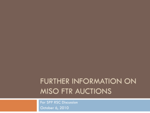 RSC 10/6/10 MISO FTR Auctions Information Revised