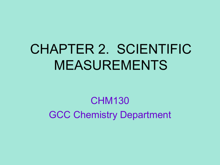 Chapter 2 Scientific Measurement Worksheet Answers