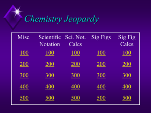 Chemistry Jeopardy - Belle Vernon Area School District