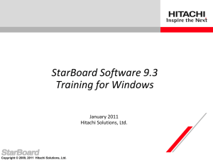 StarBoard Software 9.3 Training for Windows