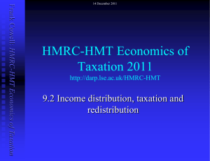 9.2 Income distribution, taxation and redistribution