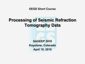 PowerPoint version - Rayfract Seismic Refraction Tomography