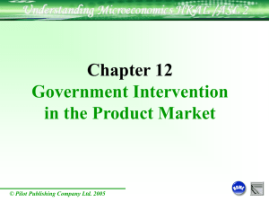 Chapter 12 Government Intervention in the