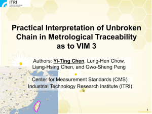 Practical interpretation of metrology traceability in VIM