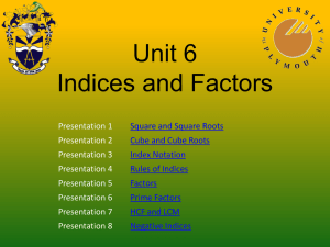 Unit 5 - Indices