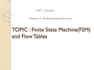 TOPIC : Finite State Machine(FSM) and Flow Tables