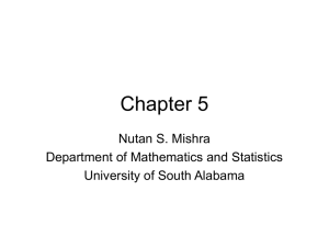 LectureNotes(Chapter5) - University of South Alabama