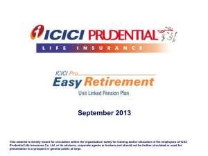 Easy Retirement - ICICI Prudential Life Insurance