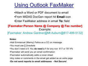 Using Outlook FaxMaker