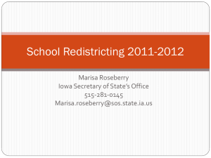 School Redistricting 2011-2012 - Iowa Association of School Boards