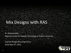 Mix Designs with RAS - ShingleRecycling.org