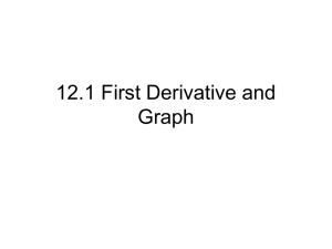 12.1 First Derivative and Graph