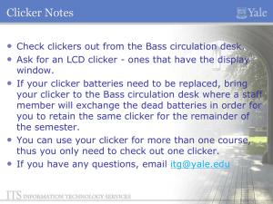 Clicker Notes for Students