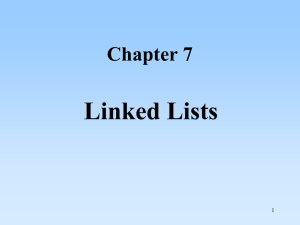 Ch 7 Linked Lists