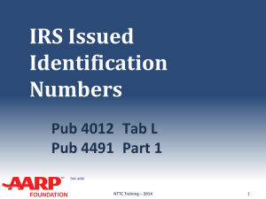 39 IRS Issued Identification Numbers