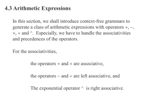 Arithmetic Expressions