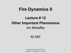Fire Dynamics I - Carleton University