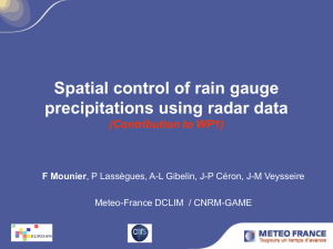 Spatial control of rain gauge precipitations using radar