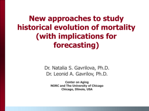 New approaches to study historical evolution of mortality