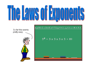 PPT: Laws of Exponents