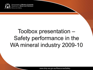 Safety performance in the Western Australian mineral industry 2009