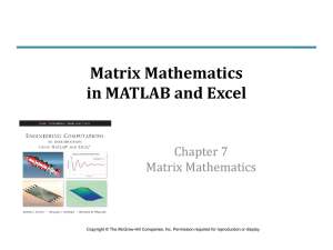 Chapter 7: Matrix Math (part 2)
