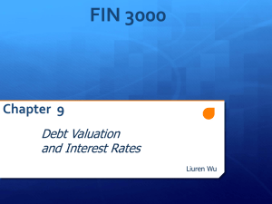 Debt Valuation and Interest Rates - Faculty Web Server
