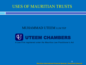 Trusts for Residents - the Uteem Chambers website