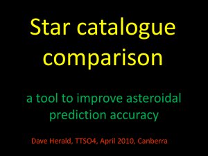 Star catalogue comparison - Asteroid Occultation Updates