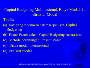 Capital Budgeting untuk MNE