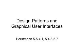 Design Patterns and Graphical User Interfaces