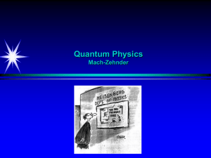 Quantum Physics Mach-Zehnder Interferometer