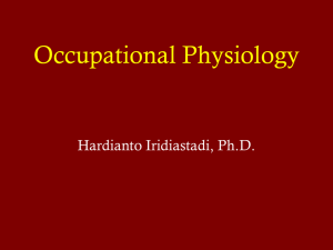 Occupational Physiology 2