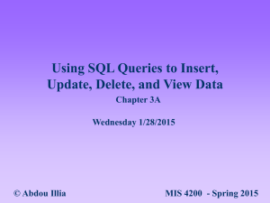 Using SQL Queries to Insert, Update, Delete and View Data