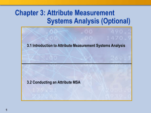 Attribute Measurement Systems Analysis