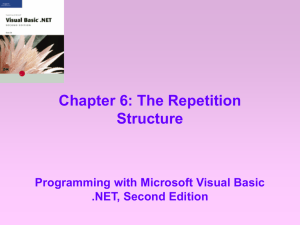 The Repetition Structure