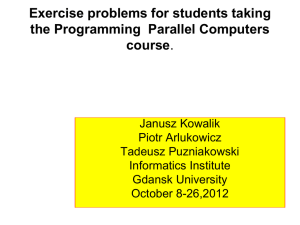 Exercise problems for students taking Parallel Computing.
