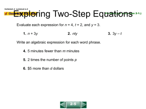 (2-5)Exploring Two-Step Equations