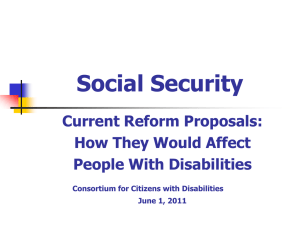 Social Security Reform Basics - Social Security And People With