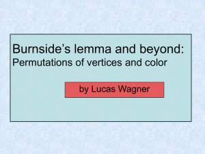 Burnside`s lemma and beyond: Permutations of Vertices and Color