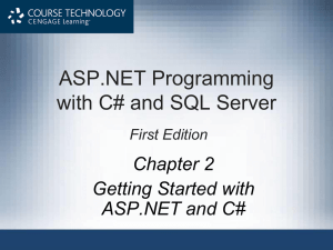 ASP.NET Programming with C# and SQL Server First Edition