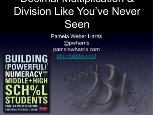 Decimal Multiplication & Division Like You`ve Never Seen Pamela